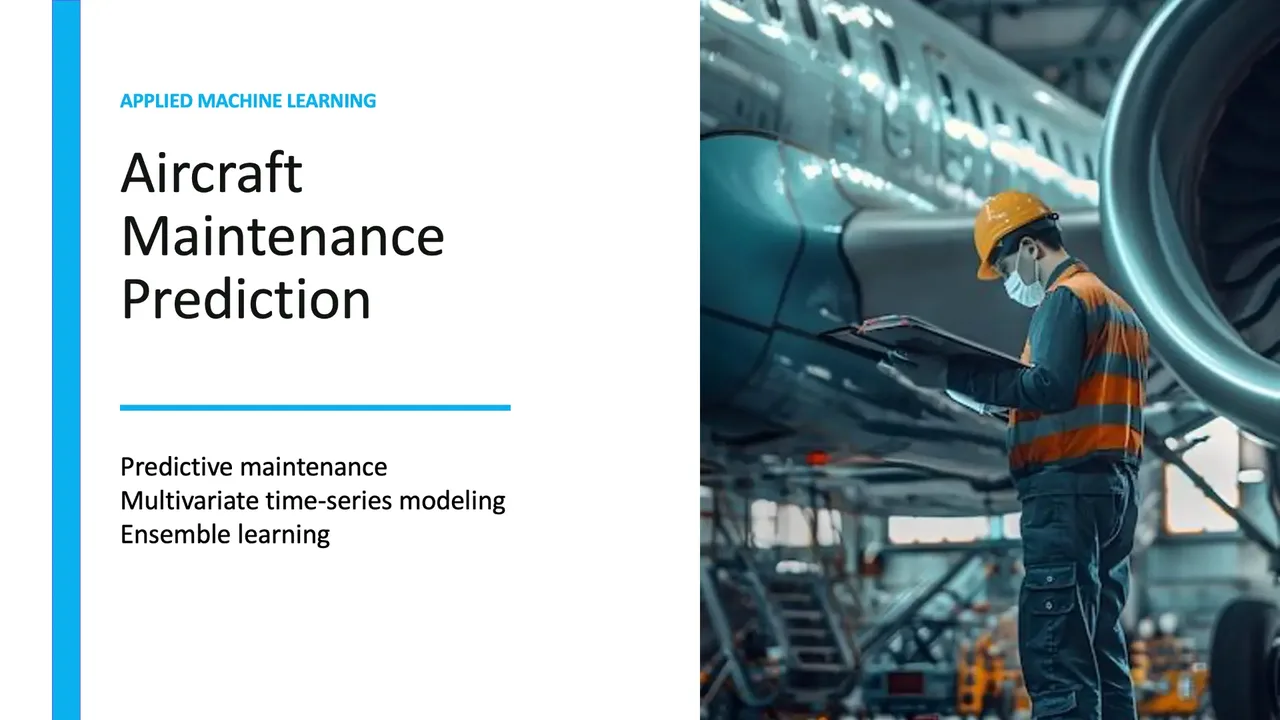 First slide of the Aircraft Maintenance Prediction presentation